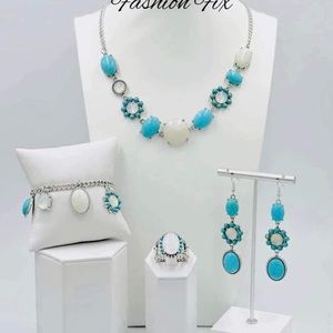 Brand new 4 piece set ☺️ Necklace, Bracelet, Earrings & Ring